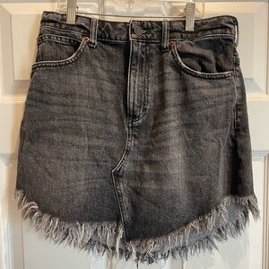 Free people black denim skirt size 27